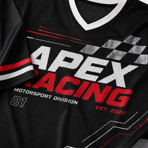 Camiseta de Malla Personalizada para Carreras, Sublimación Completa, Cuello en V, Logotipo y Número Personalizados para Equipos de Motorsport - Product Image 5