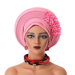 Vente en Gros 2025 Nouvelle Arrivée Chapeau Turban à Strass pour Fille Magnifique Turban en Pierres Africaines Chapeaux de Luxe pour <span class=keywords><strong>Femme</strong></span> Mariage Foulard - Product Image 6