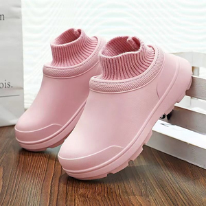 Unisex <b>Socks</b> Trending <b>Waterproof</b> Boots 6CM Thick Bottom Winter Home Warm Cotton Shoes for Women and Men - Product Image 4