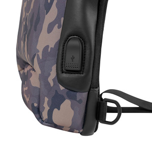 Bolso cruzado antirrobo impermeable para hombre, bolso de tela Oxford para uso diario, negro, azul, verde militar, camuflaje, color liso - Product Image 2