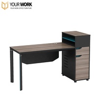 Comptoir de bureau moderne 1 place Mobilier de poste de travail de style simple pour le bureau du PDG