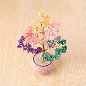 Wholesale Natural Healing Handmade Crystal Gravel Colorful <strong>Chakra</strong> Chips <strong>Tree</strong> for Decoration - Product Image 3