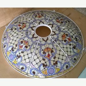 Lámpara de Techo Tiffany Personalizada para Interiores y Exteriores, con Vidrio de Colores y Estructura de Hierro Sólido, para Recibidor, Dormitorio, Taller, Bar, Villa - Product Image 1