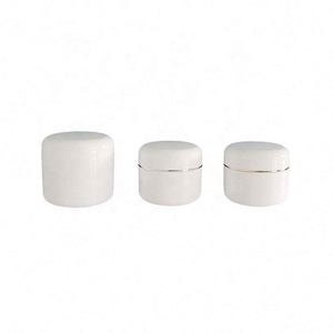 50g 100g 250g Skin Care Cream Cosmetic Packaging <b>Plastic</b> White Double Layer pp <b>Plastic</b> Cream <b>Jar</b> with Silver Gold Line - Product Image 5