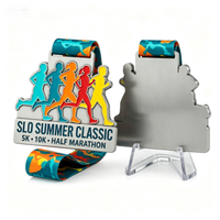 Médailles de sport personnalisées en alliage de zinc pour demi-marathon, gravure laser 3D, finition polie, logo personnalisé, durables, événements Shibo