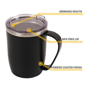 Thép không gỉ cốc Halloween cắm trại món quà giáng sinh thép không gỉ cốc cà phê với xử lý - Product Image 3