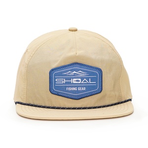 หมวกแก๊ปแบบไม่มีโครง 5 แผง ปักโลโก้แบบสั่งทำ พร้อมเชือก ไนลอนสีครีม - Product Image 2