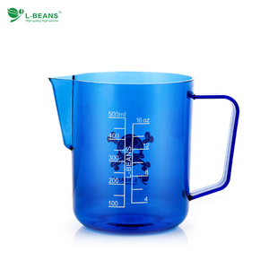 Acrylic <b>Latte</b> Art <b>Cup</b> 550Ml With Graduations For Coffee Milk Pouring - Product Image 2