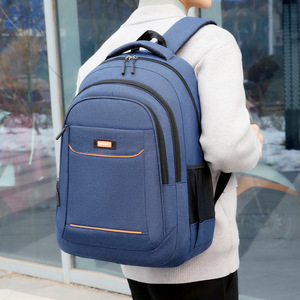 Laptop <b>Backpack</b> Blue Water Resistance <b>Large</b> Capacity Business Travel Men Shoulder Straps Spring 2024 - Product Image 4