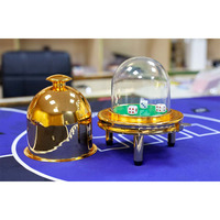 Accessoires de casino électriques automatiques de haute qualité, coupe à dés de poker dorée brillante, machine à secouer les dés, coupe à dés électronique de casino