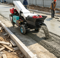 Nouvelles pompes à béton automatiques diesel/électriques pour la construction, avec moteur et groupe motopropulseur inclus, maintenant disponibles à la vente