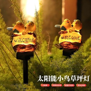 Solar Garden <b>Light</b> Bird Welcome Sign <b>Led</b> Outdoor Decor Waterproof Stake <b>Light</b> - Product Image 4