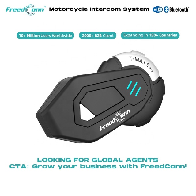 FreedConn Motorcycle Helmet  Intercom Waterproof IP65 ABS Headset Group Talk Wireless Communication Headset