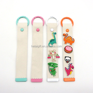 Pacthes adı etiketi üzerinde özel demir bagaj pamuk kanvas kumaş dokuma bej beyaz DIY anahtarlık anahtarlık - Product Image 4