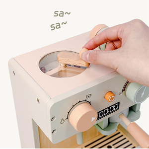 Jouet de cuisine en bois pour enfants, ensemble de jeu de rôle pour la maison, desserts, pain, thé de l'après-midi, <span class=keywords><strong>machine</strong></span> à café de simulation pour les 4-14 ans - Product Image 4