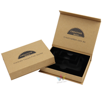 Boîte d'emballage de parfum magnétique de luxe en papier kraft recyclable, écologique, design personnalisé, laminage mat, boîte cadeau