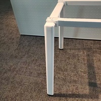 Cadre de table métallique extensible, base de bureau rétractable à pieds inclinés, pied télescopique en métal blanc thermolaqué pour bureau