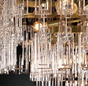 Lámpara de Araña Moderna de Cristal LED JYLIGHTING, Totalmente en Latón, para <span class=keywords><strong>Hotel</strong></span>, Sala de Estar, Comedor, Altura Ajustable, Control Inalámbrico, de Techo - Product Image 3