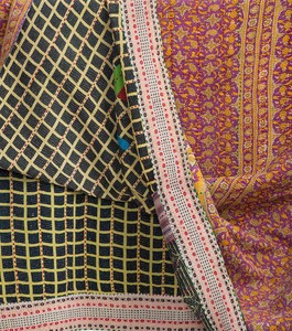 Kantha <b>Fabric</b> 100% High Quality <b>Fabric</b> Customized Design Made Patchwork Elegant Color Cotton <b>Fabric</b> Affordable Rates - Product Image 4