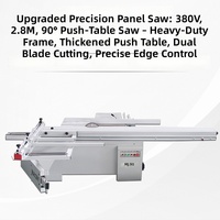 Scie à table coulissante de précision ANGHUA MJ-45, scie à panneaux inclinable à 45 degrés pour la découpe du MDF, du contreplaqué et du bois massif