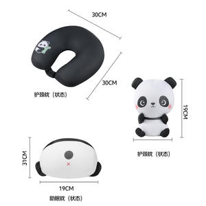 Almohada de viaje con forma de U para niños, 28x26x14cm, soporte portátil para el cuello, juguete de peluche para siesta en la oficina y uso personal - Product Image 5