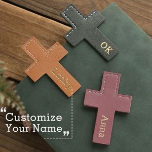 Wholesale Cross Shape <b>Bookmark</b> Hot Stamping Name Vintage Cross <b>Bookmarks</b> Page Corner for Bible Reading Gifts Book Lover - Product Image 2