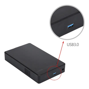 Boîtier de Disque Dur Externe Mobile en Plastique Brossé Noir de 3,5 Pouces en Gros avec <span class=keywords><strong>Port</strong></span> Série <span class=keywords><strong>SATA</strong></span> vers USB2.0/3.0 - Product Image 2