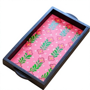 ถาดเสิร์ฟไม้ MDF ลายมีนา ถาดไม้ตกแต่งและเสิร์ฟอาหาร ถาดไม้ MDF ทำมือ ลายแบบดั้งเดิม - Product Image 6
