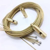 Kits de câbles en acier suspendus personnalisés en usine gold1.0-3.0MMcascading kit de fil suspendu au plafond pour lustre