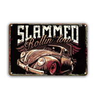 Carteles de chapa de coche Vintage impresos de 20x30cm personalizados, artesanías, placas de Metal de aceite para garaje de motocicletas para decoración de paredes