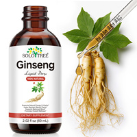 SOLOTREE Gouttes liquides de ginseng rouge coréen, complément alimentaire, fabricant OEM ODM, soutien énergétique et vitalité pour hommes, personnalisable