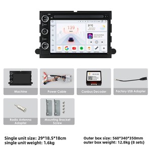 Radio de Coche OEM Android de 7 Pulgadas con Navegación AM Integrada 1DIN y CarPlay para Camionetas Ford F150 Raptor F250 <span class=keywords><strong>2004</strong></span>-2010 - Product Image 3