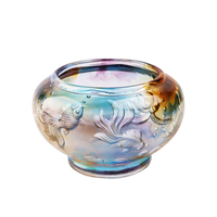 Pot à trésors en verre cristal fait main Artfamily, motif poisson rouge, art populaire, style ethnique, décoration d'intérieur, cadeaux haut de gamme, salon, bureau