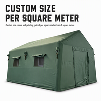 Tente de secours gonflable vert olive, abri de secours utilitaire, déploiement rapide, imperméable 3000 mm