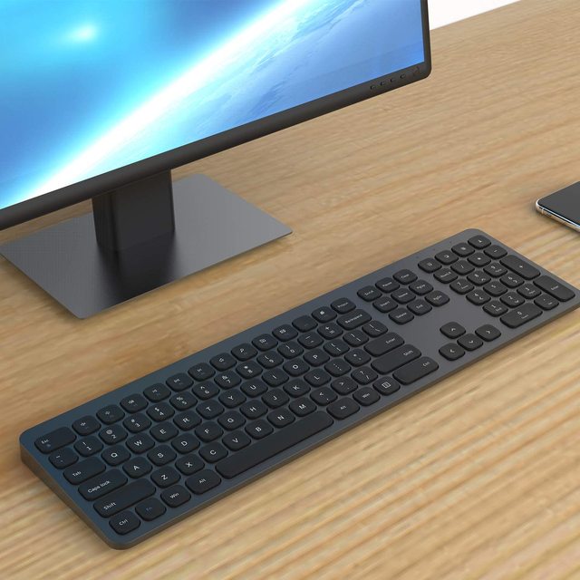 Wireless Slim Keyboard 2.4G Silent Cordless Ultra Thin for Windows/Chrome Laptop/PC/Desktop