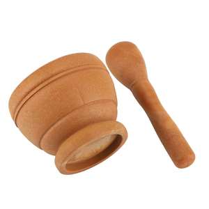 Bol de broyeur de mortier et de <span class=keywords><strong>pilon</strong></span> en bois avec <span class=keywords><strong>marteau</strong></span> à tige, broyeur de sauce à l'ail broyeur à main broyeur Gadgets de cuisine - Product Image 3