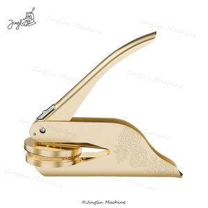 Vente en gros <span class=keywords><strong>Personnalisable</strong></span> Portable Auto-encreur Gaufrage Joint Timbre <span class=keywords><strong>Pince</strong></span> <span class=keywords><strong>à</strong></span> main avec Logo en relief pour le bureau Cadeaux d'affaires - Product Image 3