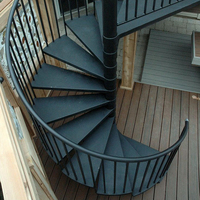 Escaliers en spirale extérieurs en acier au carbone galvanisé à chaud de qualité supérieure, prix le plus bas, escalier en spirale en fonte provenant de l'usine de Foshan
