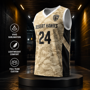 Maglia da Basket Personalizzata Sublimata ad Asciugatura Rapida Traspirante Nera e Oro in Poliestere con Numero per Uomini e Ragazzi - Product Image 2