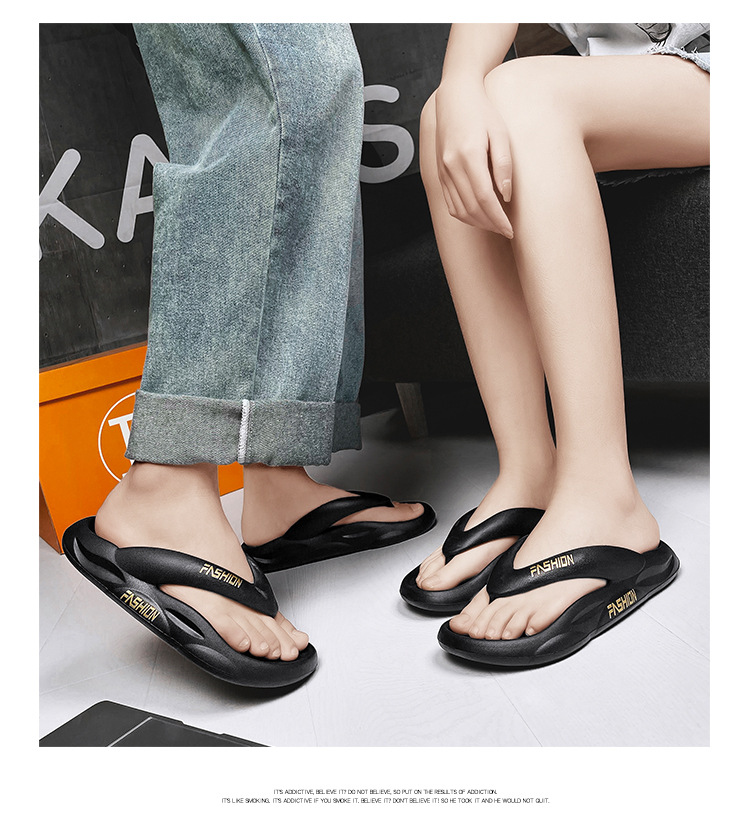 2022 New Summer Couples Filp flops Outdoor Beach Slippers Casual Thick Sole Large Size Shoes