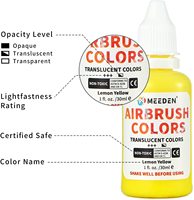 Peinture aérographe MEEDEN, 24 couleurs (30 ml/1 flOz.) Kit de peinture aérographe acrylique, prêt à pulvériser, opaque et translucide et fluorescent