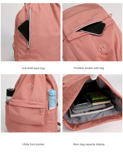 Mochila con Cordón Impermeable de Fábrica OEM, Mochila Deportiva con Estampado para la Playa o Compras, Bolsa con Cordón de Poliéster con Cremallera, Unisex - Product Image 3