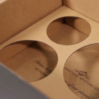 Cajas de embalaje de tarro de vela con logotipo personalizado de cartón corrugado Kraft ecológico con inserto
