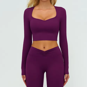 Custom Sleeve <b>Yoga</b> <b>Jacket</b> Breathable Polyester/Nylon Plus Size Front Fit Regular Solid Color Simple Style - Product Image 4
