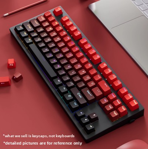 130 phím đôi bắn PBT loại bàn phím Phím mũ với Gradient bên in truyền hiệu ứng ánh sáng - Product Image 4