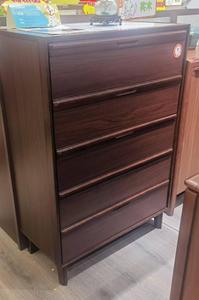 <span class=keywords><strong>Commode</strong></span> moderne à 5 tiroirs et armoire <span class=keywords><strong>de</strong></span> rangement pour chambre à coucher avec finition en noyer foncé, meubles en <span class=keywords><strong>bois</strong></span> <span class=keywords><strong>de</strong></span> style chinois moderne - Product Image 3