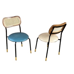 New Product Commercial Metal Furniture Dining <b>Chair</b> Leather Cushion <b>Stackable</b> Dining <b>Chair</b>. - Product Image 1