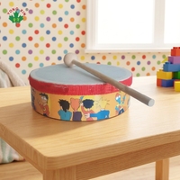 Tambourine Latest Novelty Products Sheepskin Colorful Mini Wood Tambourine for Musical Instruments Percussion