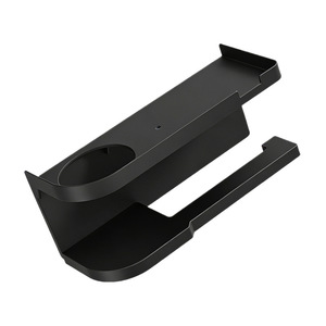 Huyo Drill-Free Plastic Minimalist Powder Coated Wall-Mounted Non-Folding Toilet <b>Paper</b> Holder Storage Rack - Product Image 3