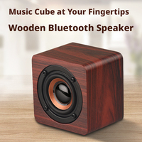 Mini haut-parleur Bluetooth portable à grain de bois avec subwoofer sans fil et basses puissantes pour bureau, décoration intérieure, cadeau d'entreprise personnalisé